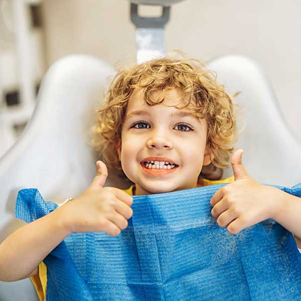 A pediatric oral surgery patient